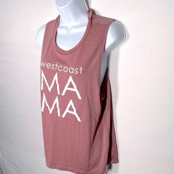 West Coast Mama Rose Blush Pink Tank Size Large - Picture 2 of 4